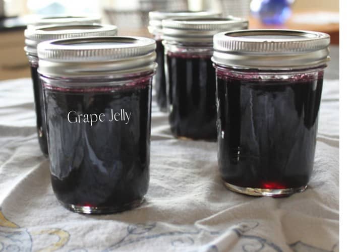 grape jelly in a cup