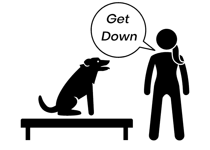 Get Down dog command illustration