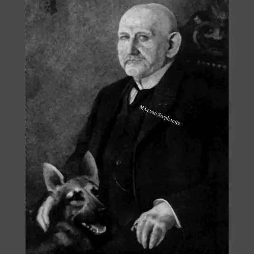 Max von Stephanitz photo with his german shepherd vintage photo