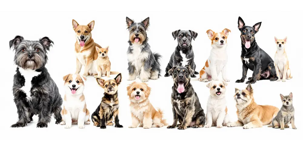 diverse small dog breeds
