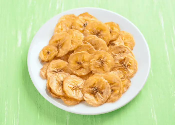 dried Banana Chips in a bowl