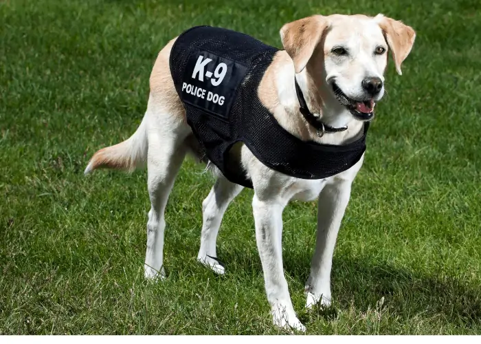 labrador k-9 police dog