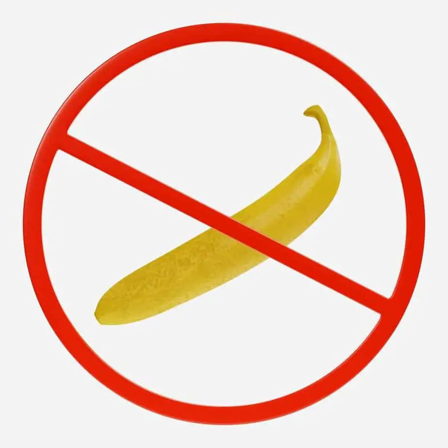 no banana sign