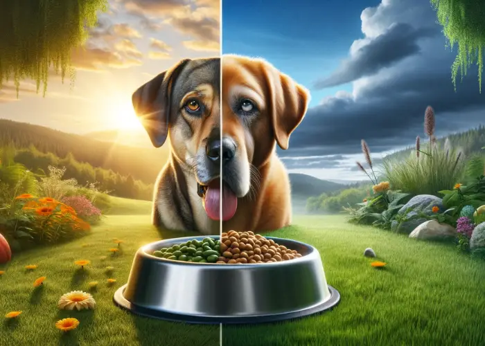 once-a-day dog feeding concept image