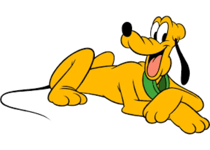 pluto dog smiling