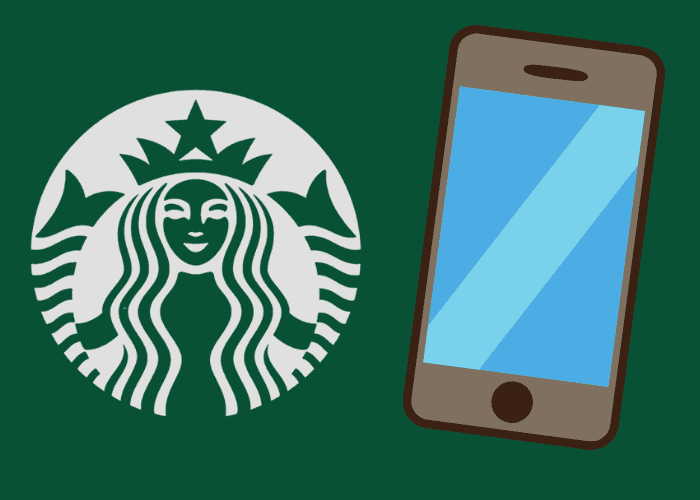 starbucks logo and mobile phone